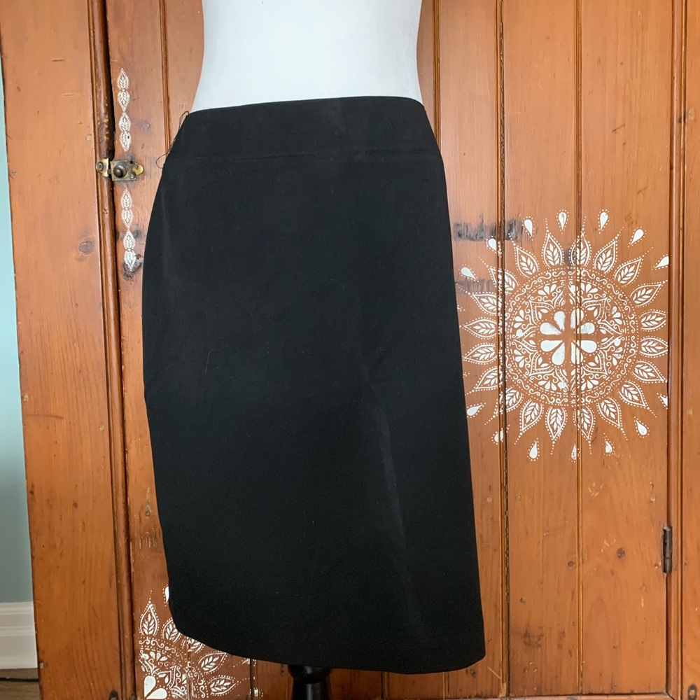 Talbots knee-length classic black skirt.